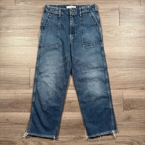 Women’s Mother Superior Tell It To The Pope Patch Pocket Ankle Fray Jeans SZ 26